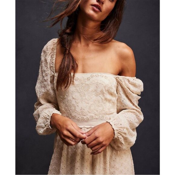 FREE PEOPLE Malina Maxi Dress in Ivory NWT/IN Bag Size S - Picture 10 of 14